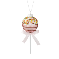 CANVAS Brights Collection Glass Decoration Cake Pop Christmas Ornament, 4-in Front_Flat