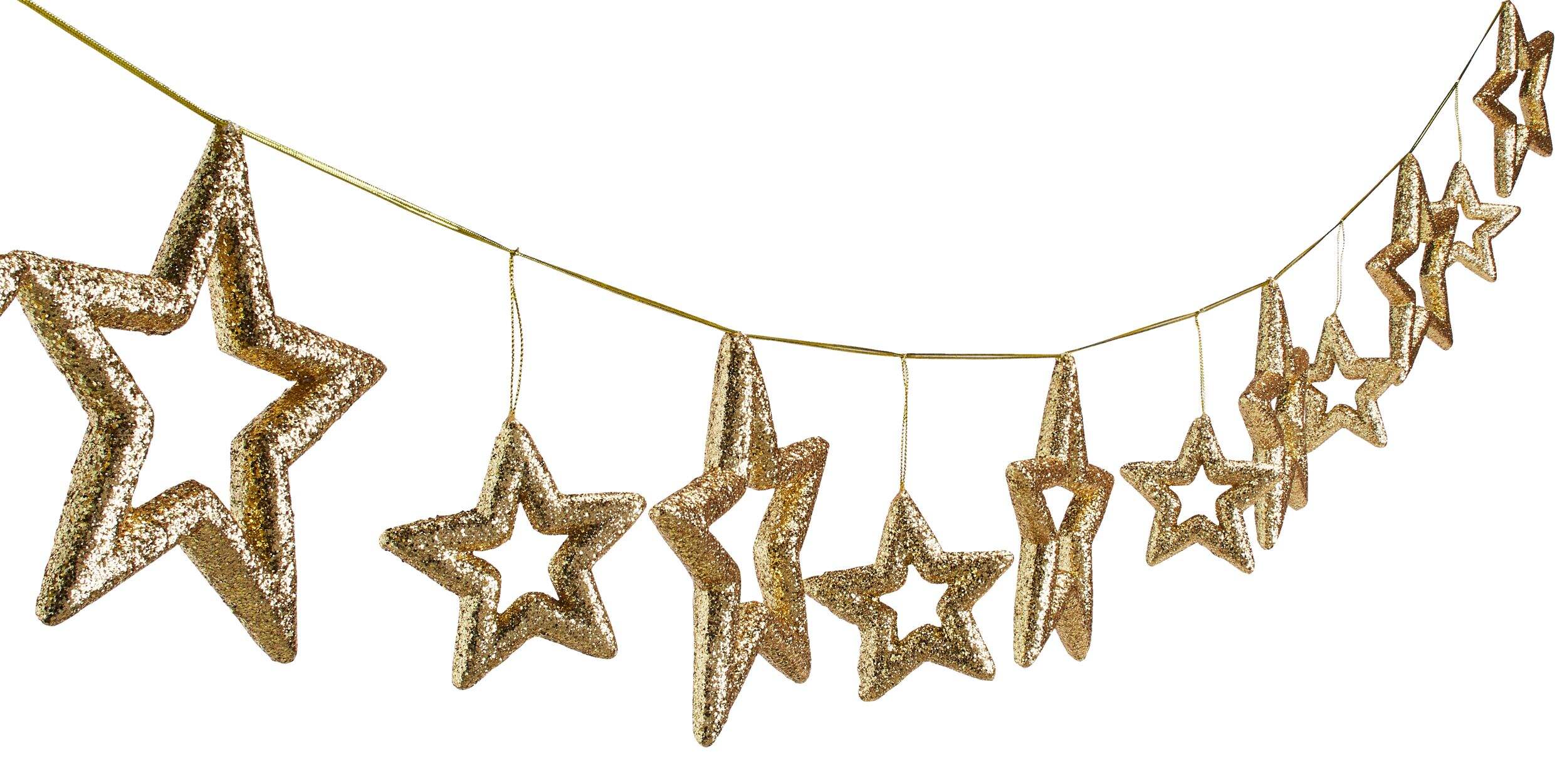 CANVAS Collection Or - Guirlande de Noël étoiles brillantes, 6&nbsp;pi Front_Three_Fourths_Angled_Right