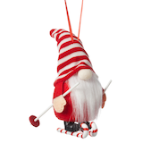CANVAS Red Collection Skiing Gnome Ornament, 5-in Front_Angled_Right