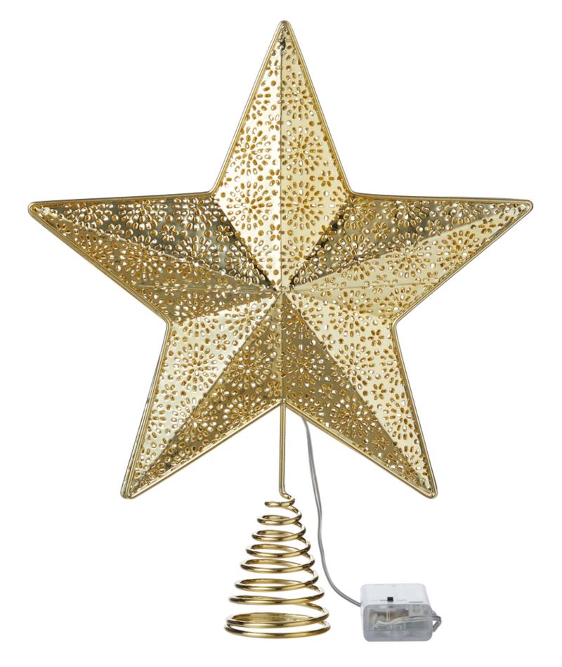 CANVAS PreLit Gold Metal Star Tree Topper Canadian Tire