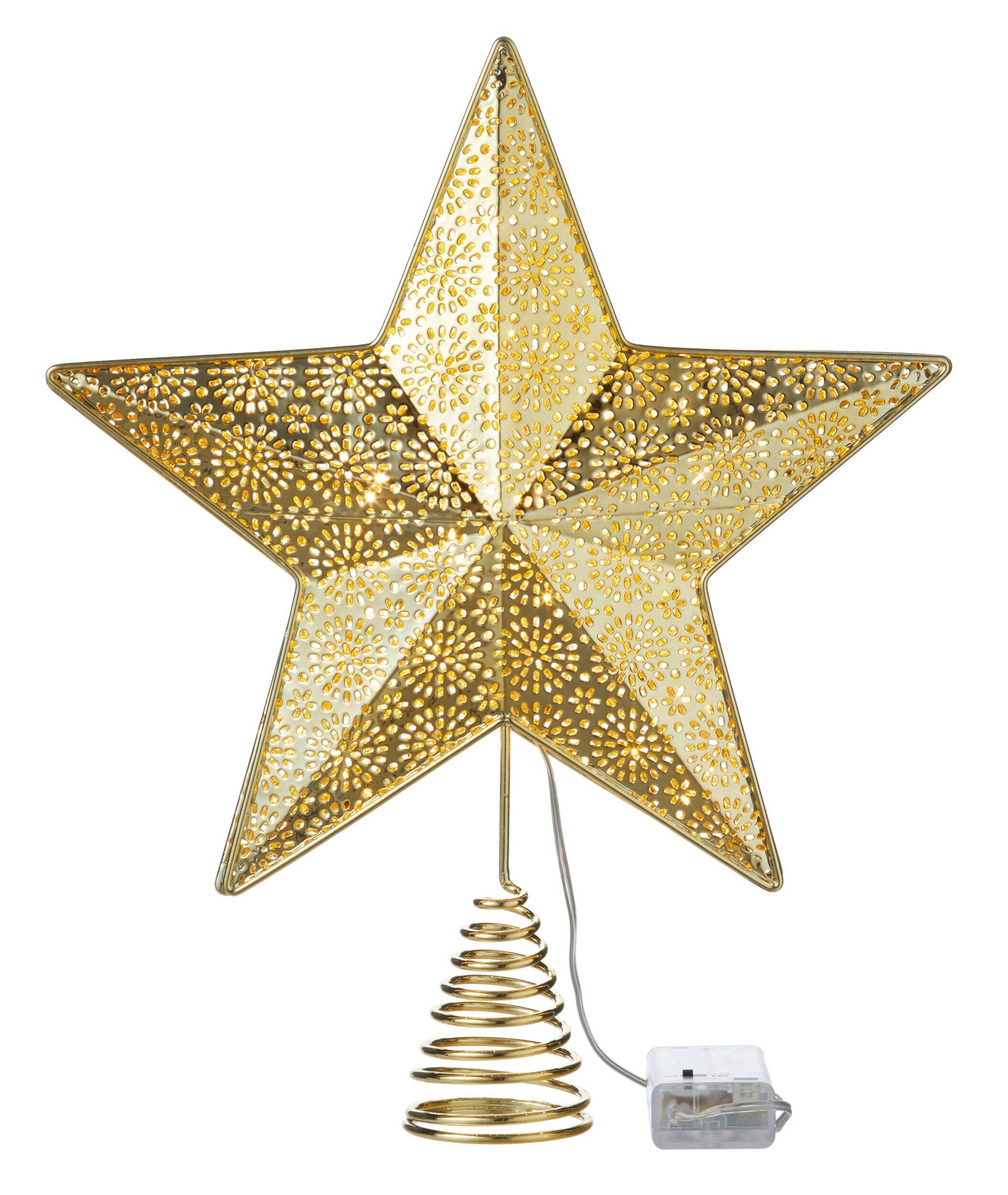 CANVAS PreLit Gold Metal Star Tree Topper Canadian Tire