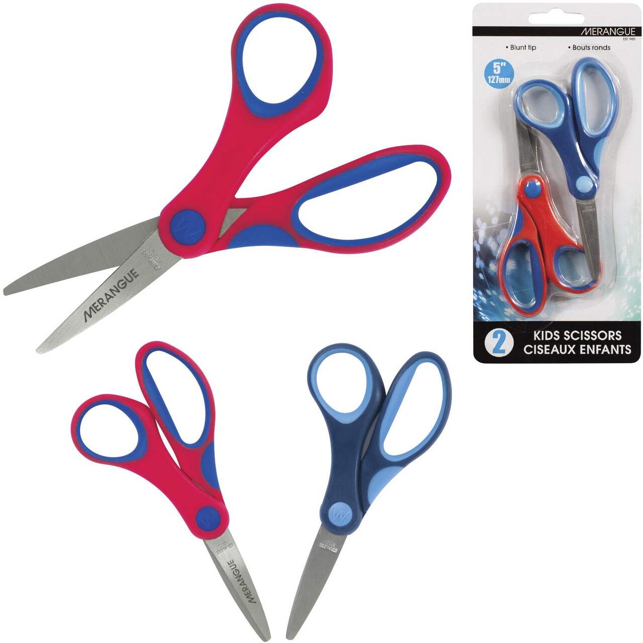 Ultimate Stationery 1 Kids Scissors 5 Inch Blunt Tip Scissors, Safety  Scissors 4 Assorted Colors Kid Craft Scissors With Stainless Steel Ruled  Right A