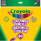 Crayola Sharpened Coloured Pencil Crayons, 60-pk Front_Flat
