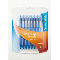 Paper Mate InkJoy 300 RT Medium Ballpoint Pens, Blue, 8-pk