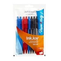 Paper Mate InkJoy 100 RT Medium Point Pens, Assorted, 8-pk