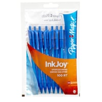 Paper Mate InkJoy 100 RT Medium Point Pens, Blue, 8-pk