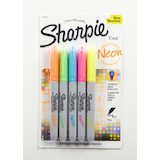 Sharpie Fine Point Neon Permanent Markers, 5-pk