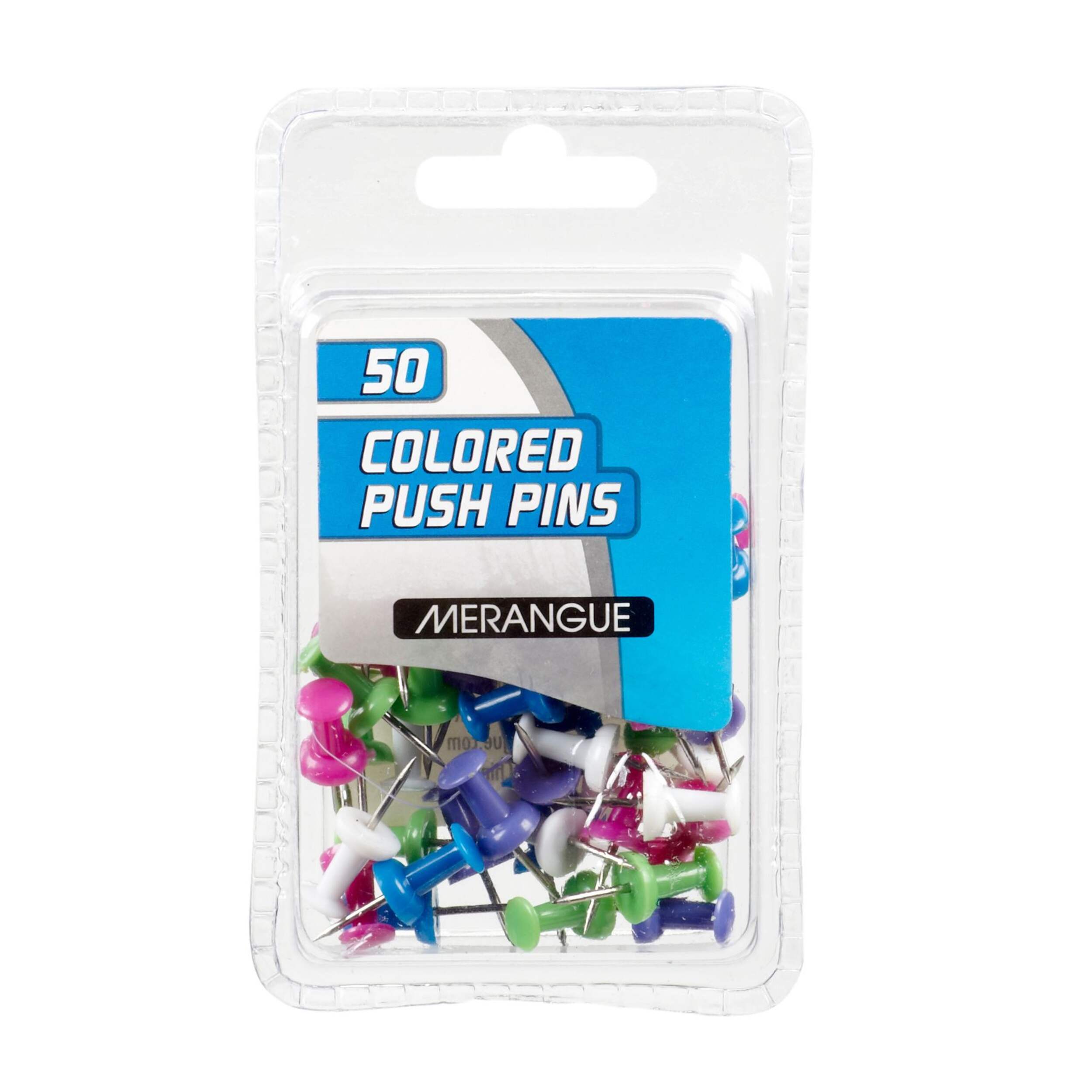 Coloured Push Pins, 50-pk Front_Flat