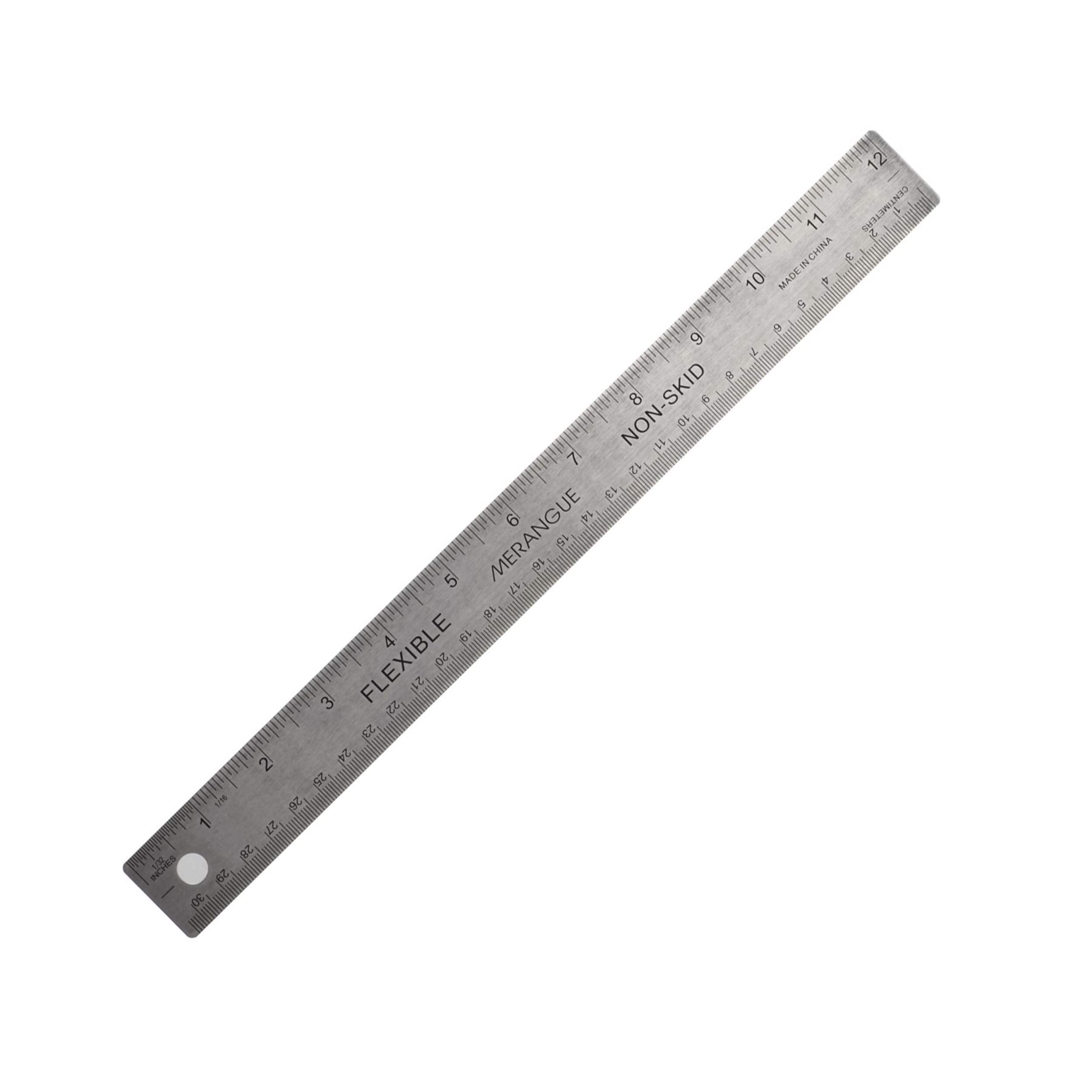 Merangue Stainless Steel Ruler, 12-Inch/30cm Overhead_Flat