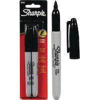 Sharpie Permanent Markers, Fine Point, Black, 2 Count Composite_or_Mixed