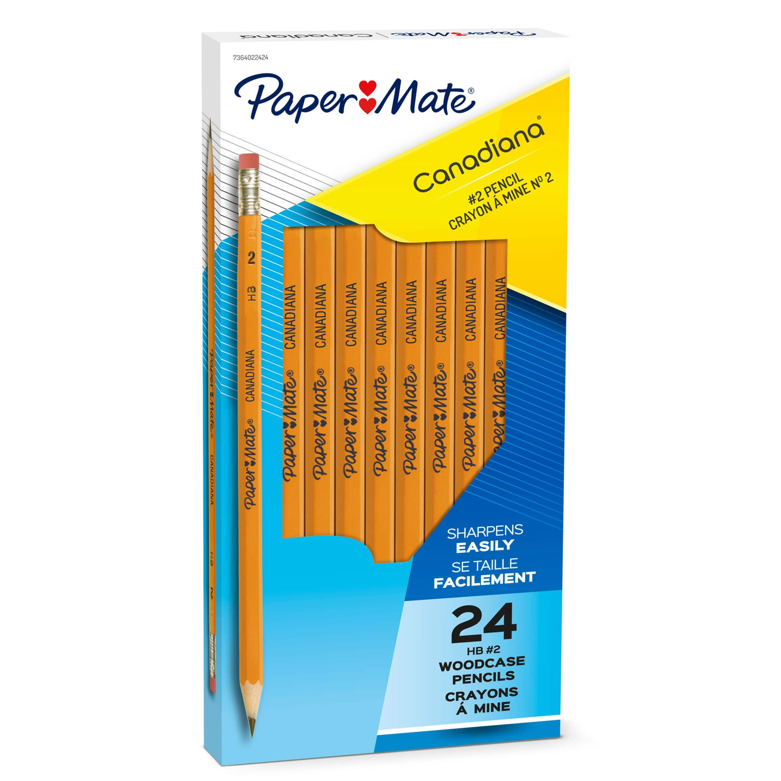 Papermate®Crayon Canadiana Woodcase HB#2, Toujours fort, paquet de 12  crayons, 584748