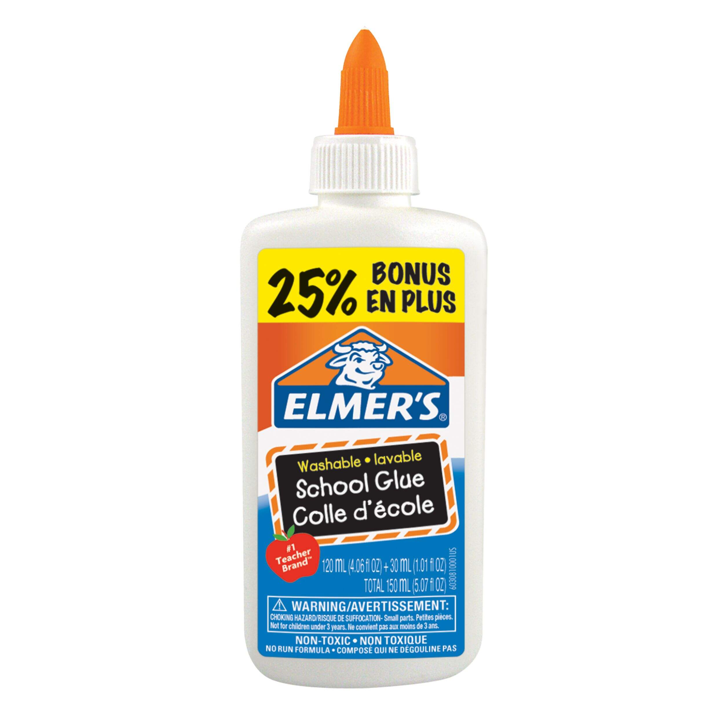 Elmer's Washable School Glue, Easy-Squeeze Bottle, 150 ml Front_Flat