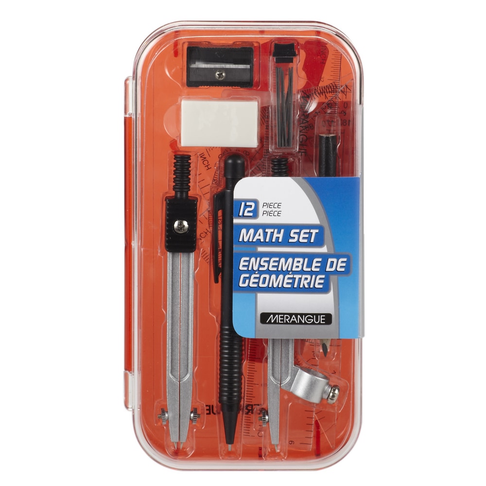 Merangue Basic Math Set with Case, 12pc Canadian Tire
