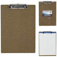 Merangue Hardboard Clipboard with Metal Clip, Letter Size Front_Flat