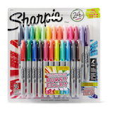 Sharpie Fine Pen, Assorted, 24-pk