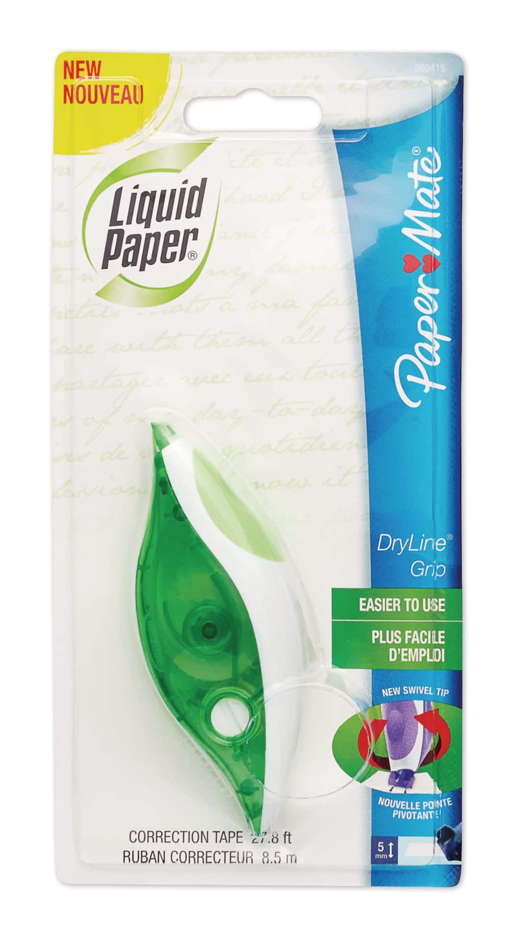 Paper Mate Liquid Paper Dryline Grip White Out Correction Tape