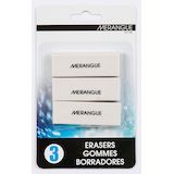 Vinyl Erasers, Pink, 3-pk