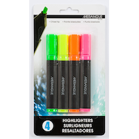 Basic Highlighter, Assorted, 4-pk