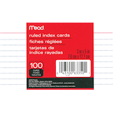 Mead Lined Index Cards, 3 x 5-in, 100-pk Front_Flat