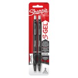 Sharpie S-Gel, Gel Pens, Medium Point (0.7mm), Black Ink Gel Pen, 2 Count Front_Flat