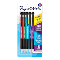 Paper Mate Write Bros Comfort 0.7mm Mechanical Pencils, 5-pk Front_Flat