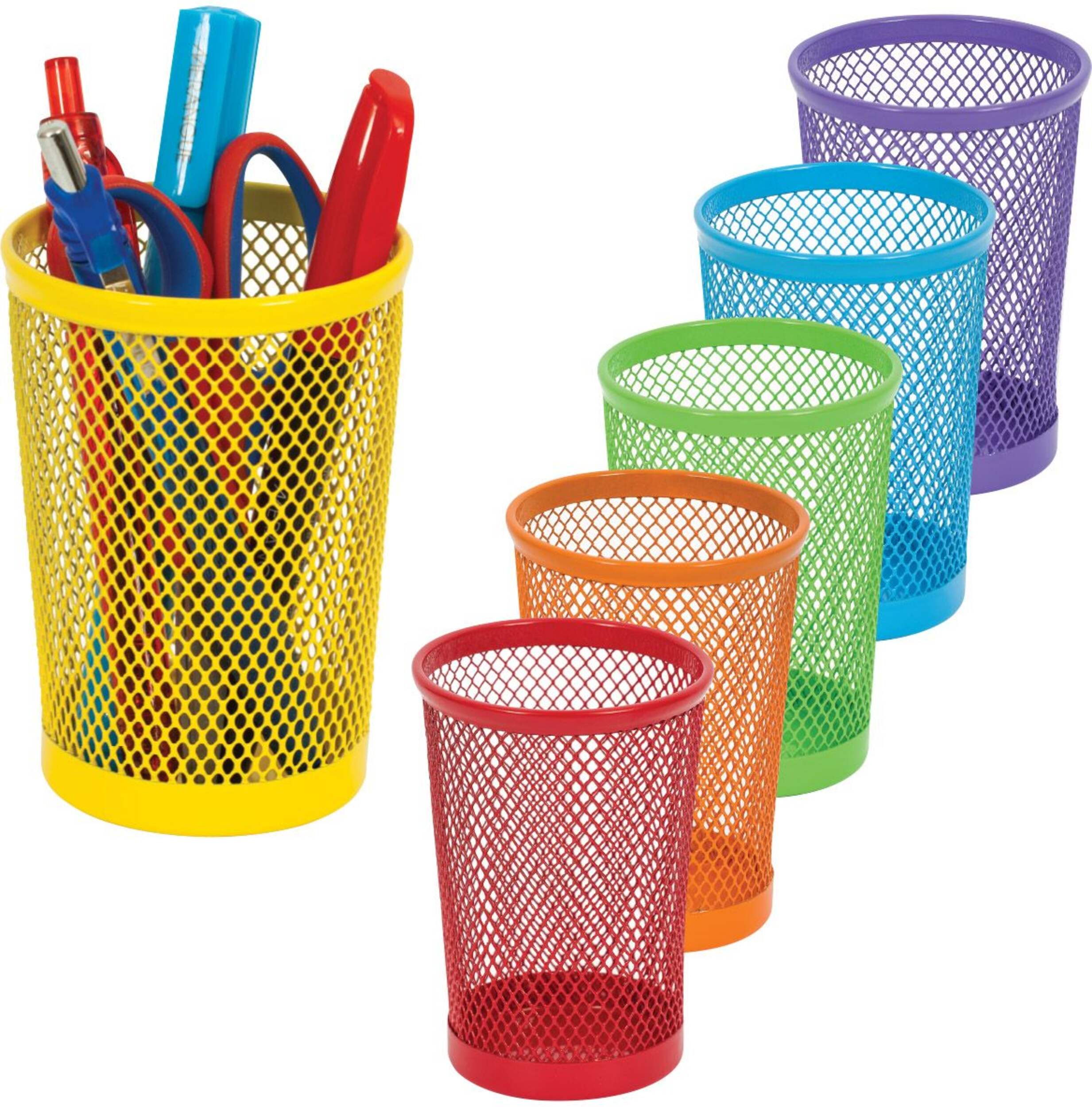 Merangue Mesh Metal Pencil Cup, Assorted Colours Composite_or_Mixed