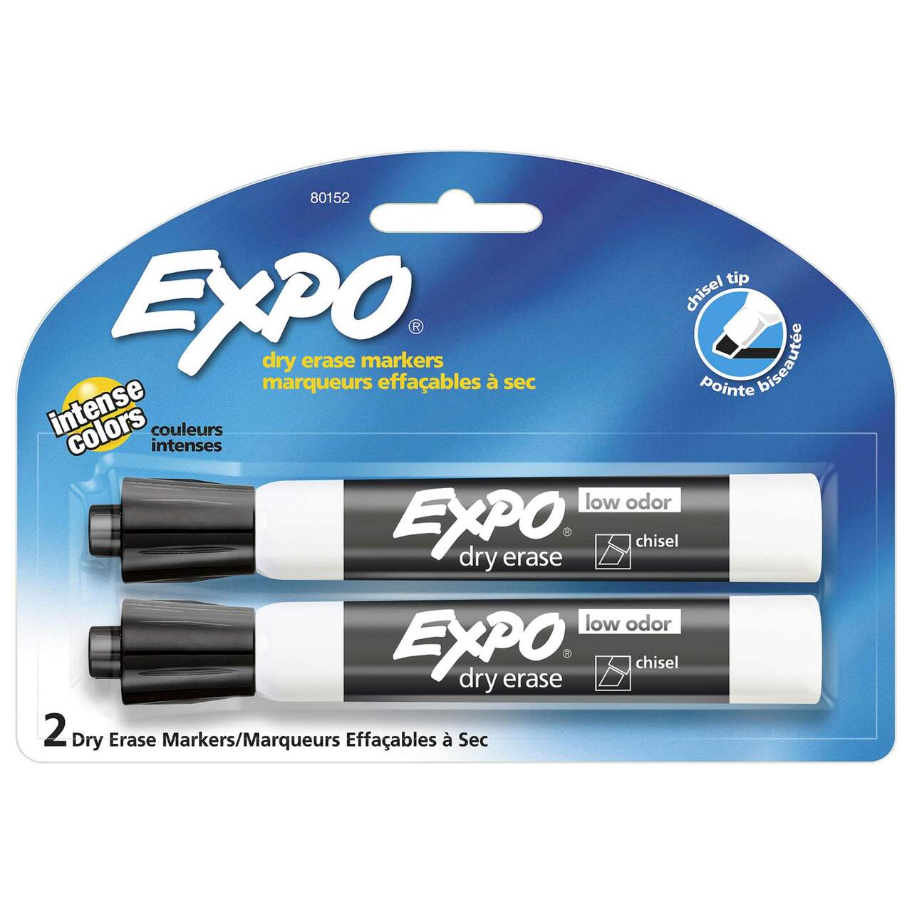 EXPO Low Odor Dry Erase Markers, Ultra Fine Tip, Black, 36 Count