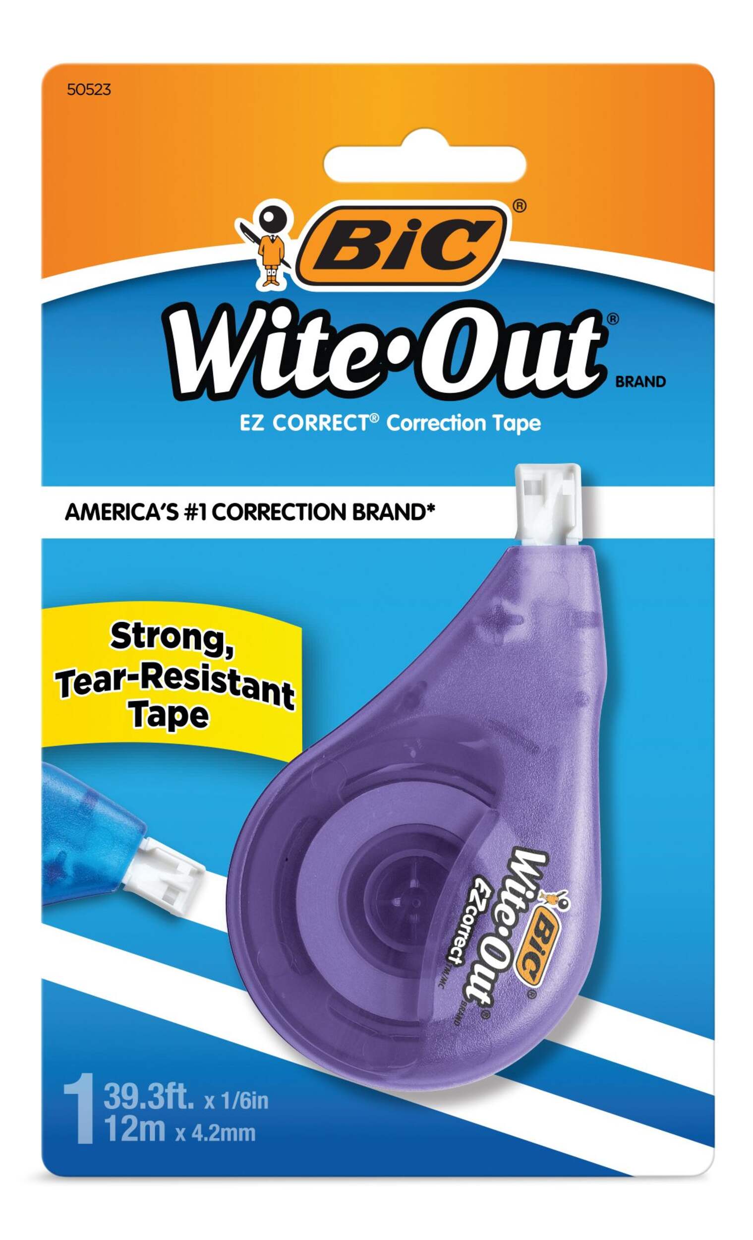 BIC EZCorrect Film Correction Tape, 1-ct Front_Flat