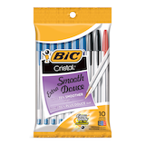 BIC Cristal Medium Point Stick Pens, Assorted, 10-ct Front_Flat