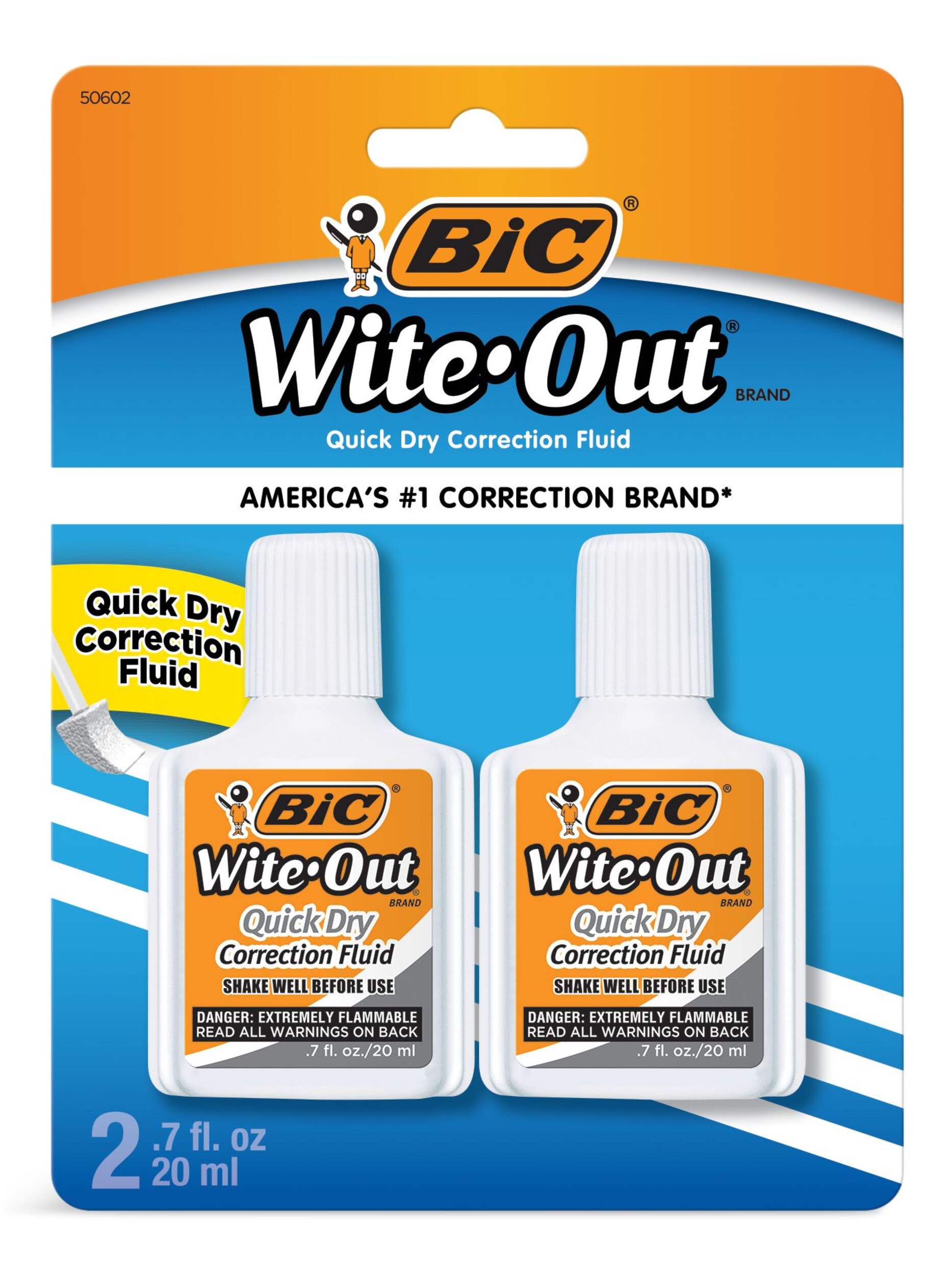 BIC Quick Dry Correction Fluid, 2-ct Front_Flat