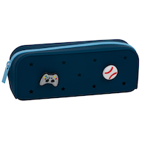 Merangue Silicone Pencil Case with Charms, Assorted Home Office Supplies Front_Angled_Right