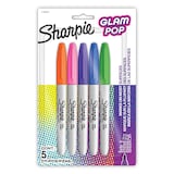 Sharpie Fine Color Glam Pop Assorted Permanent Markers, 5-ct Front_Flat