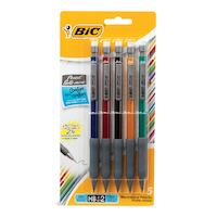 BIC Matic Grip 0.5mm Grip Mechanical Pencils, 5-ct Front_Flat