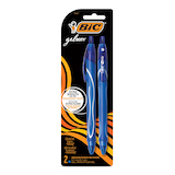 BIC Gelocity Quick Dry Medium Retractable Blue Gel Pens, 2-ct Front_Flat