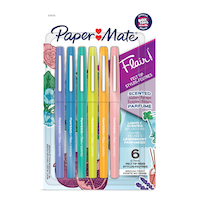 Papermate Flair Scented Nature Escape Felted Tip Pens, Assorted, 6-ct Front_Flat