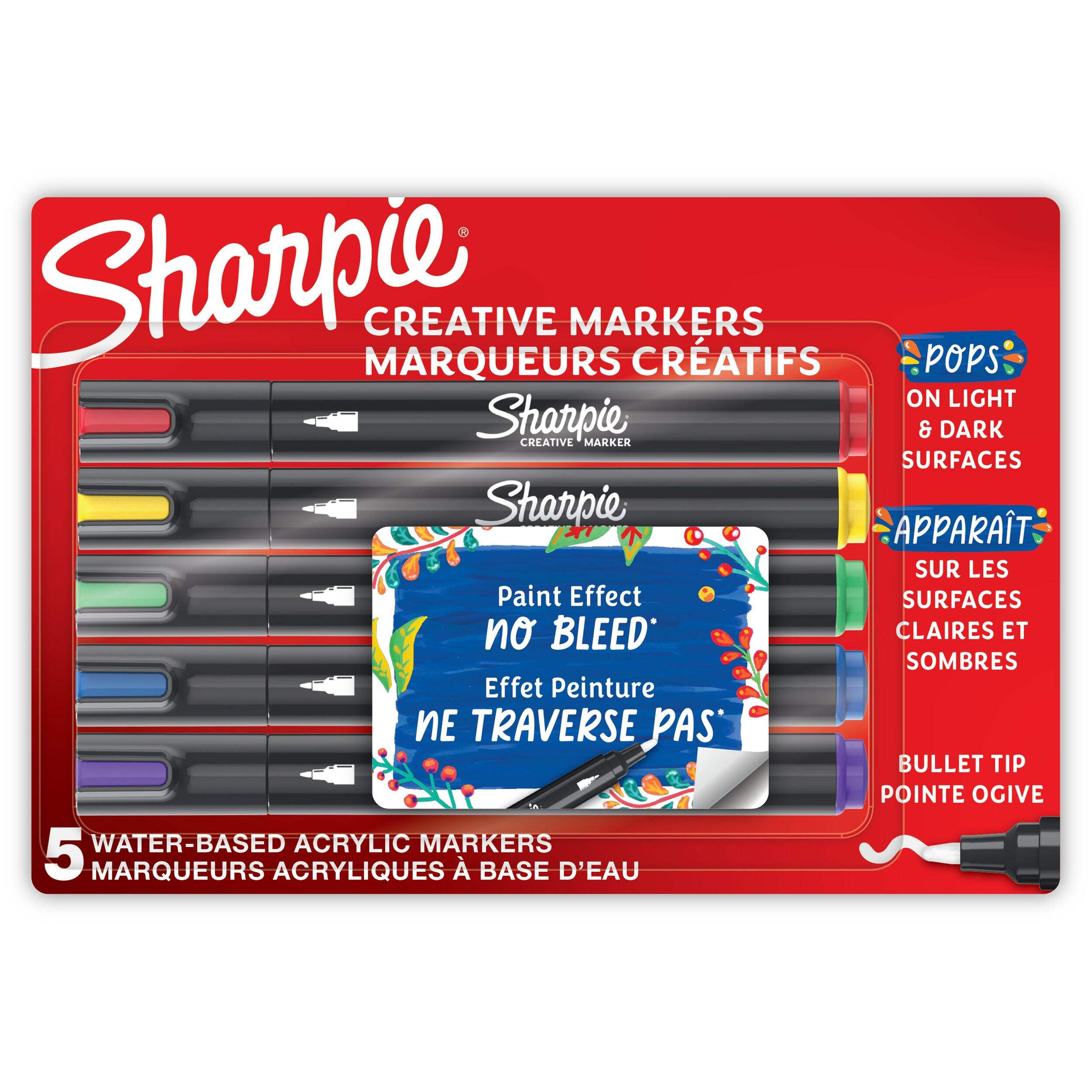 Sharpie Creative Markers with Bullet Tips, 5-ct Front_Flat