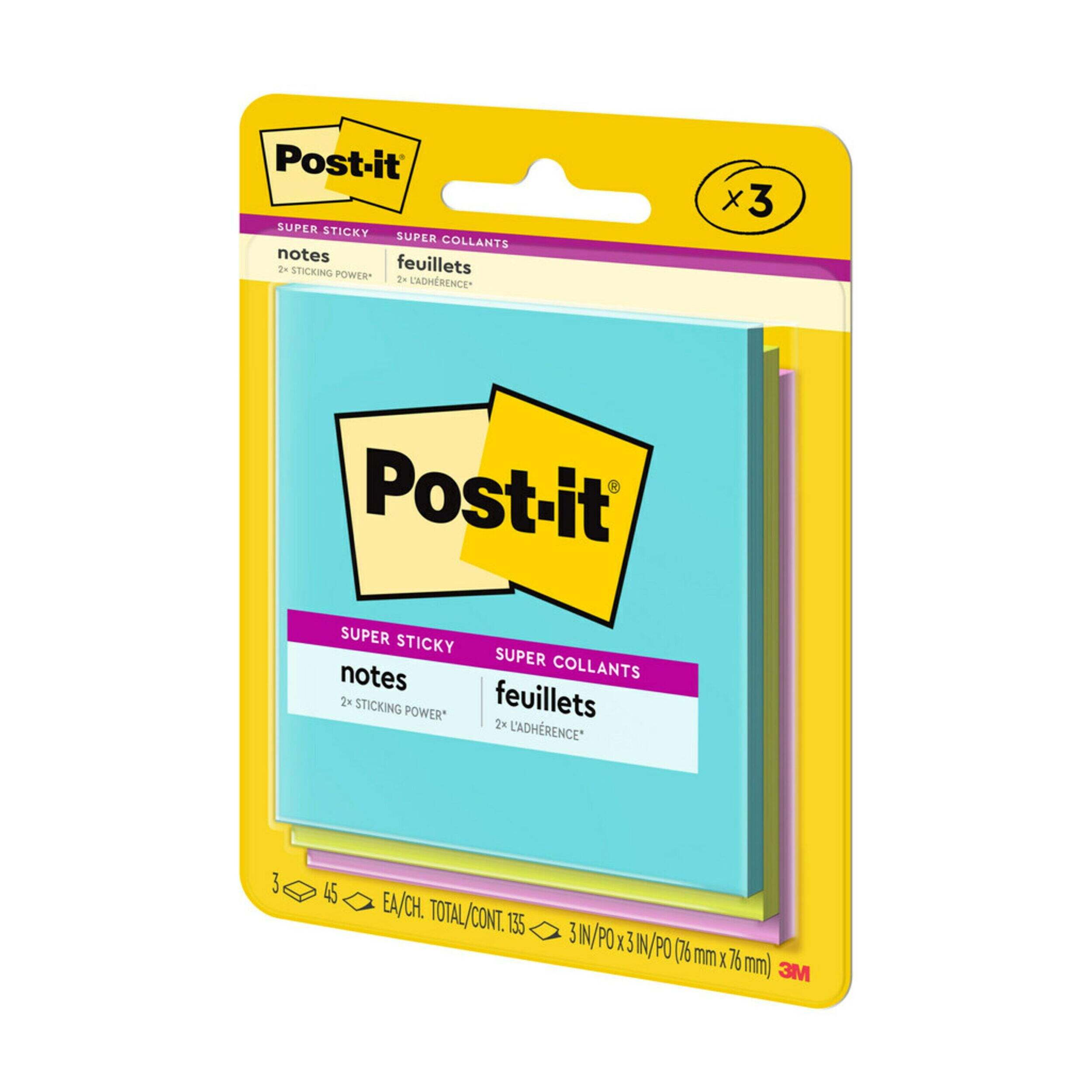 Post-it Super Sticky Notes Supernova Neons Notes, 3-pk Front_Angled_Left