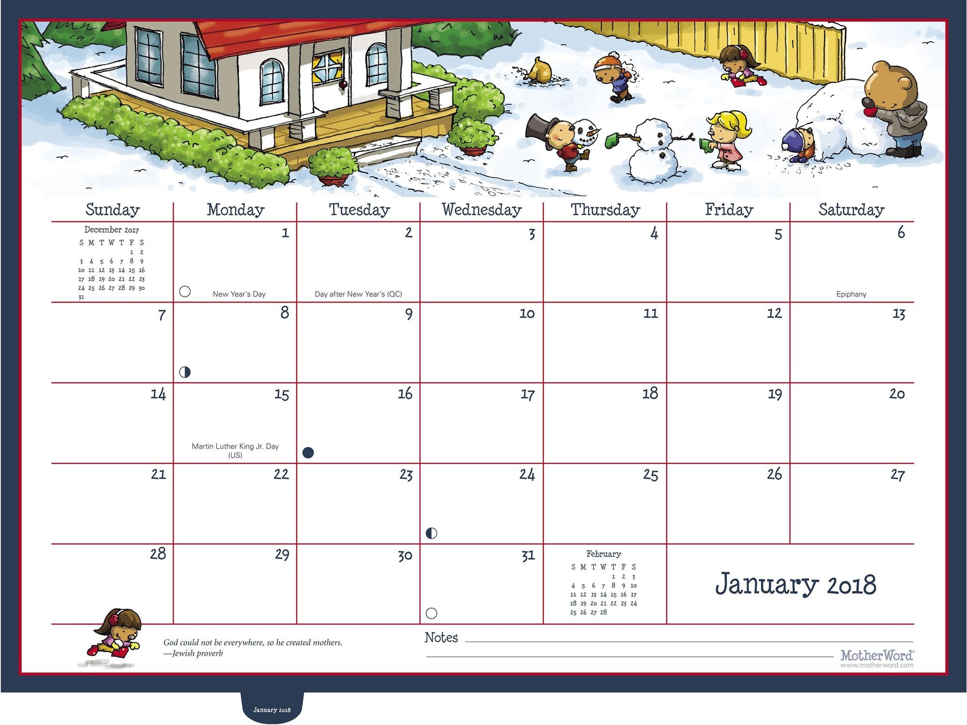 Motherword Deluxe Calendar, English Canadian Tire