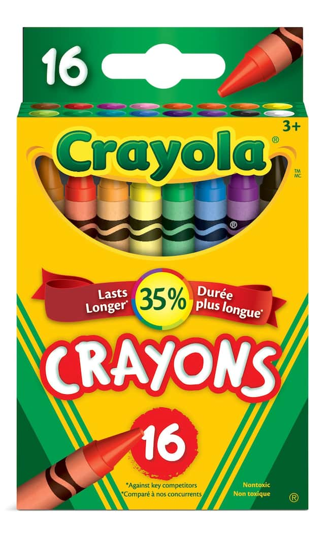 Crayola Crayon Set, 16 Colours, Long-Lasting & Non-toxic, 16-pk ...