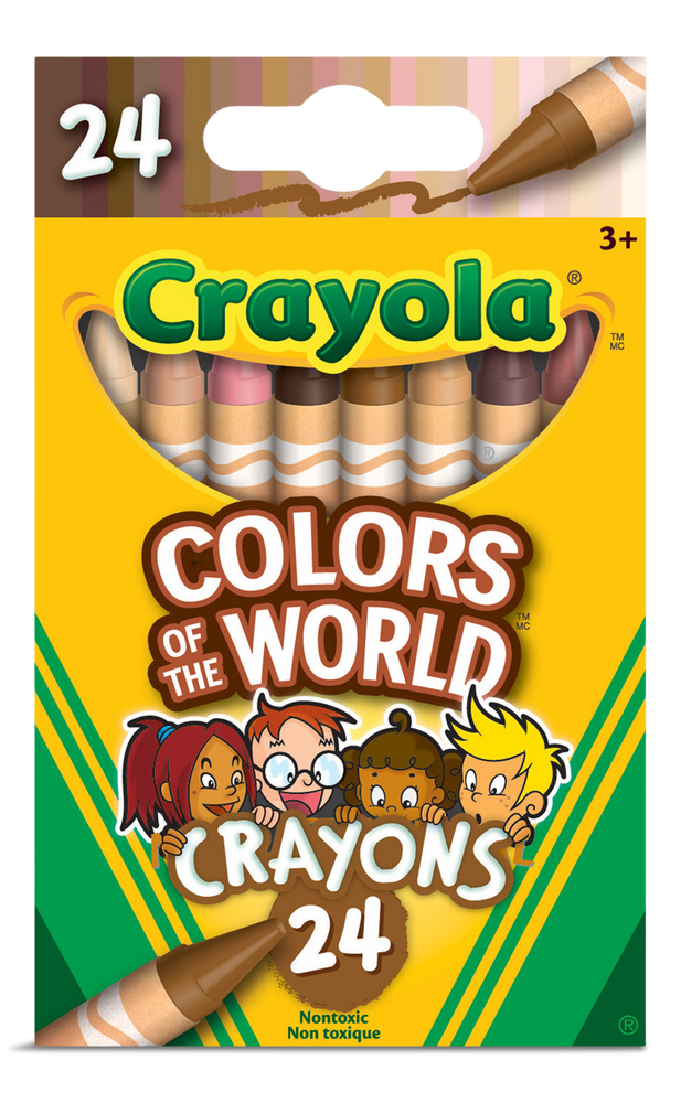 Crayons de cire Crayola Colors of the World, non toxique, multicolore