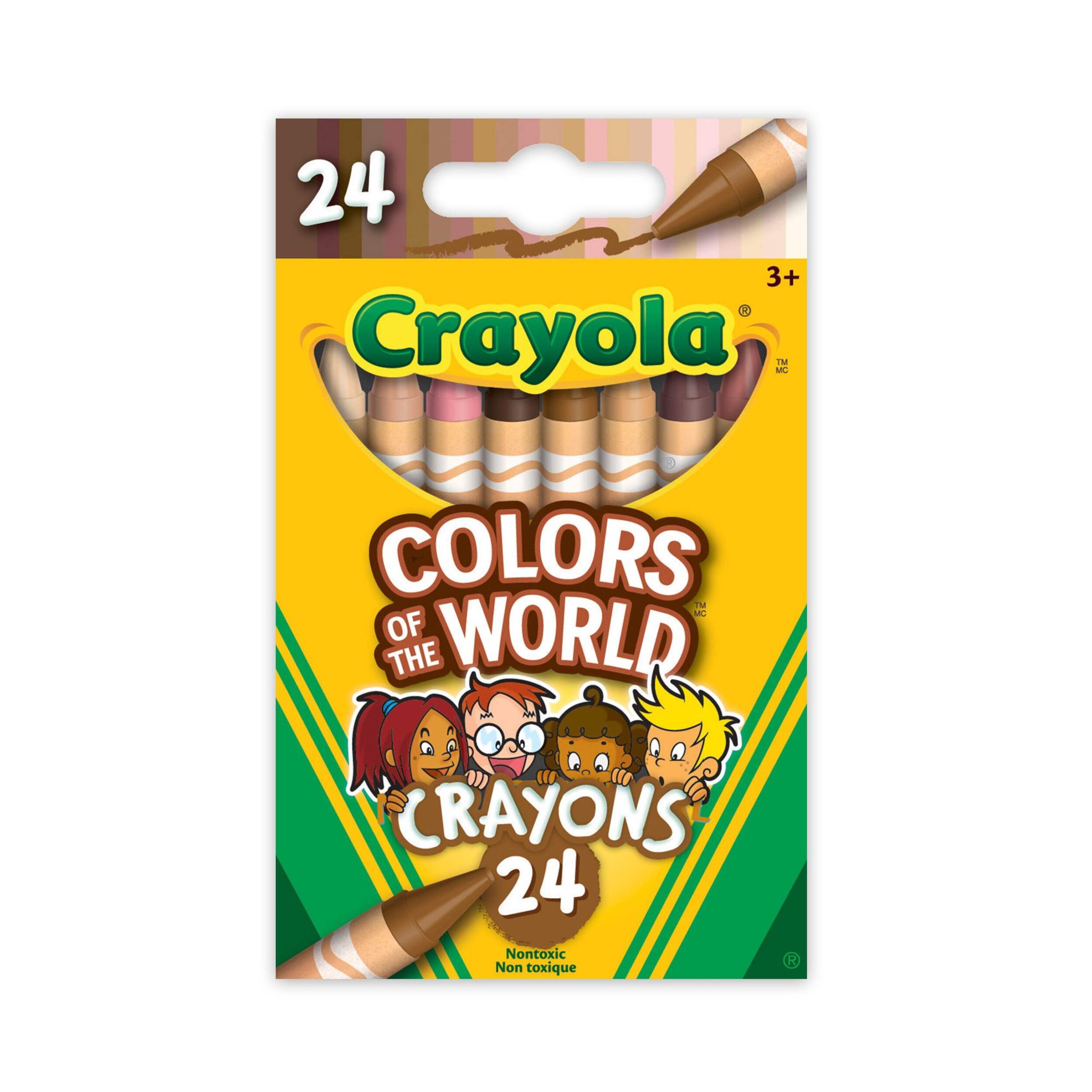 Crayola Colors of the World Crayons, Non-toxic, Multi-colour Front_Flat