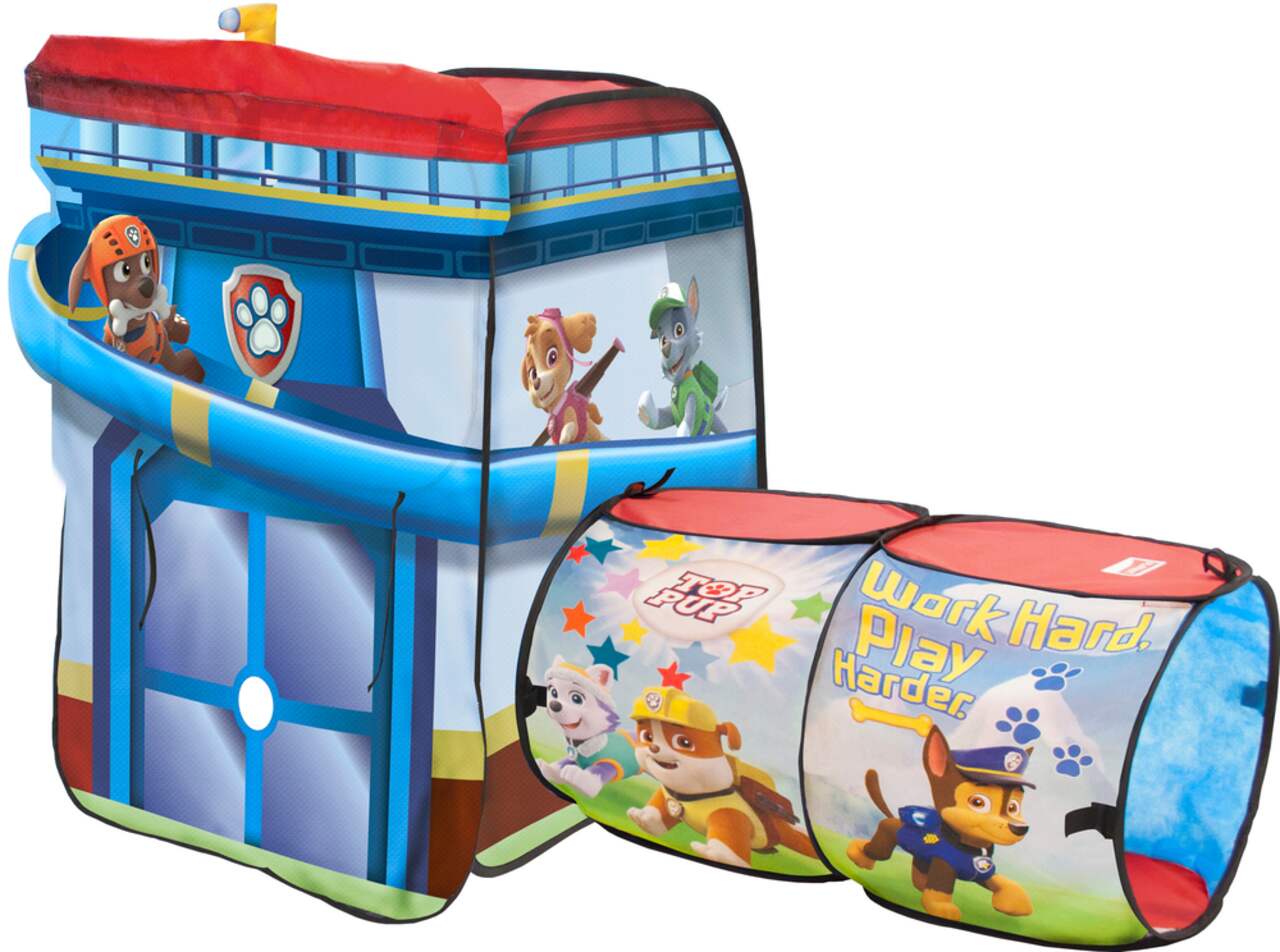 Playhut tent and outlet tunnel paw patrol
