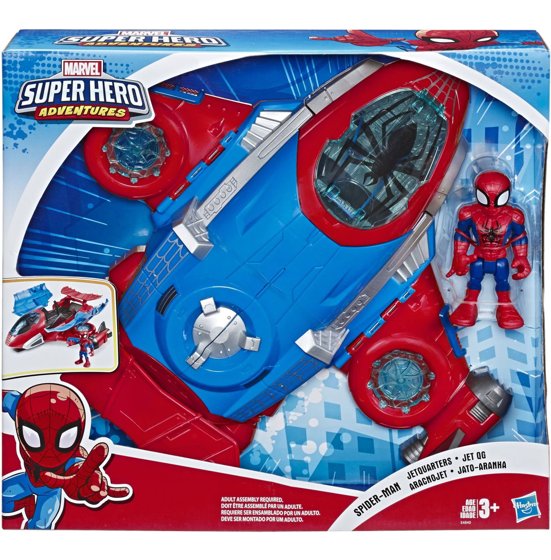 Marvel SuperHero Adventures Spider Man Jetquarters Action Figure Toy For Toddlers Ages 3