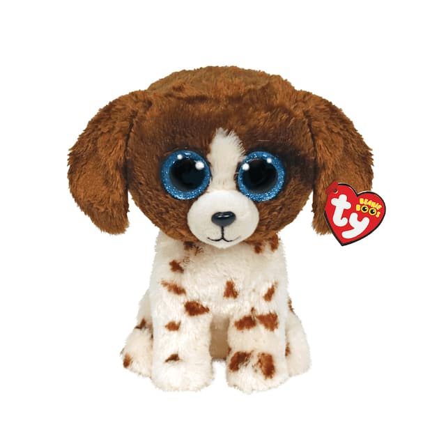 Beanie Boos® Regular Recognizable Character Plush Animal Stuffed Toy, Muddles the Brown & White Dog, Ages 3+ | Party City