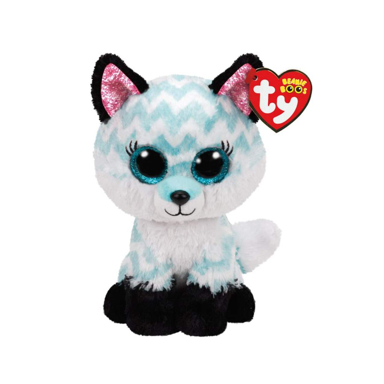 Ty Beanie Boos® Regular Recognizable Character Plush Animal Stuffed Toy,  Atlas the Aqua Fox, Ages 3+