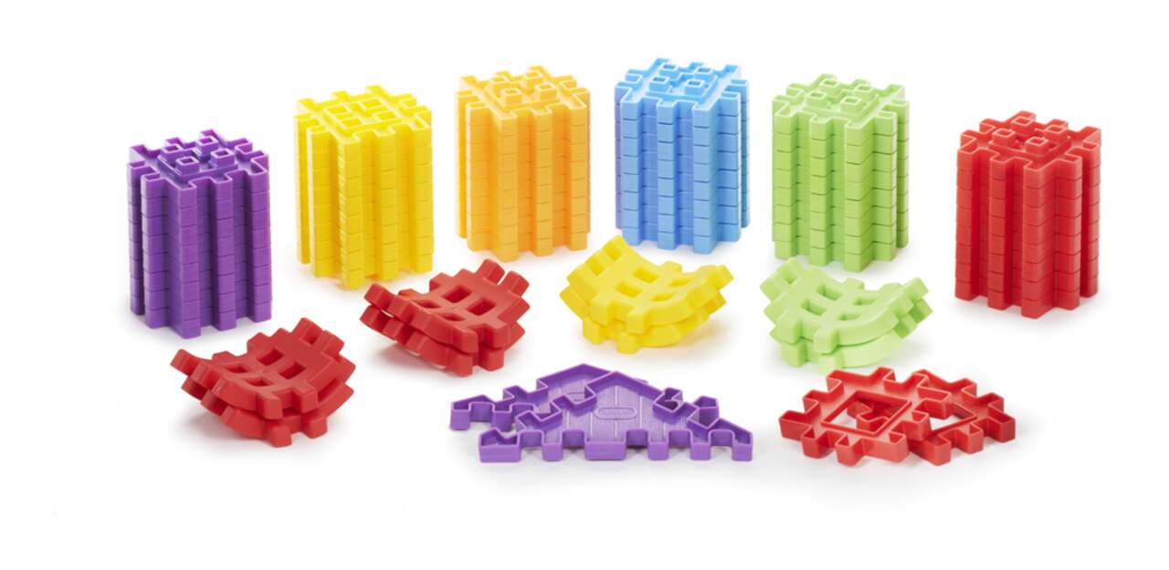 Waffle Blocks Mini - Creativity Building Sensory Toy Dexterity Fine Motor  Skills - Flexible Pastel Blocks (70) 