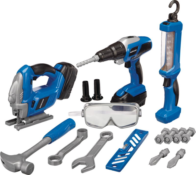 Mastercraft Deluxe Power Tools Toy Set For Kids 20 pc, Ages 3