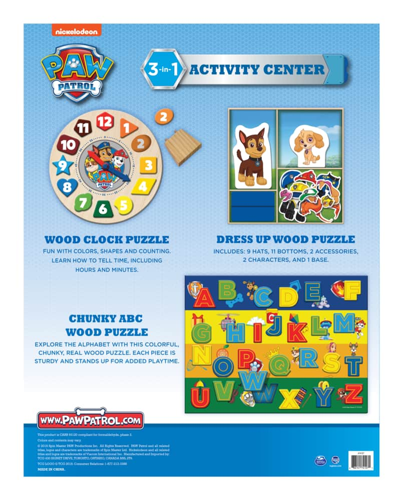 paw patrol alphabet and puzzle blocks