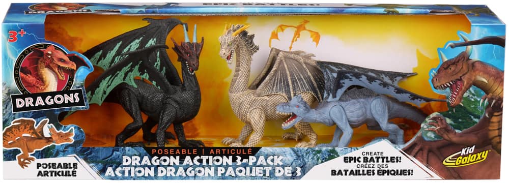 Kid Galaxy poseable Dragons Toys 