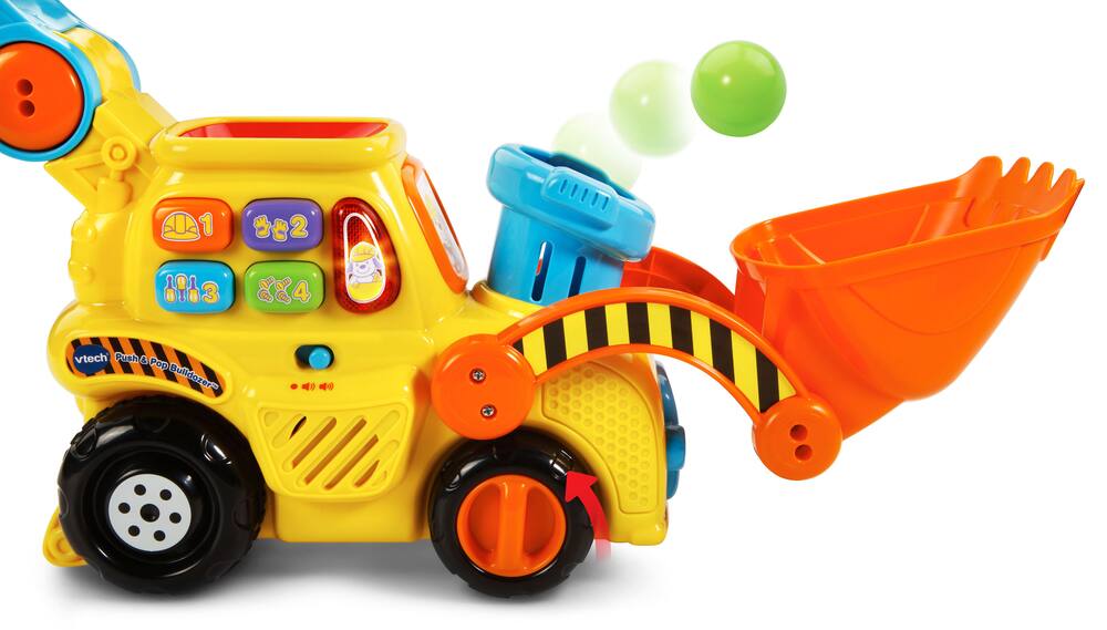 Vtech Pop-a-balls Push & Pop Bulldozer Learning Toy w/ Sound For ...